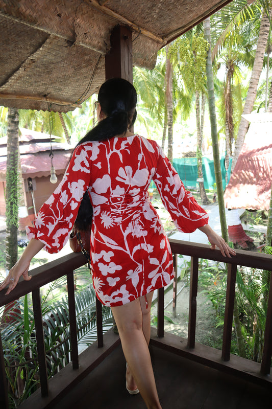 Red White Right Mini Dress