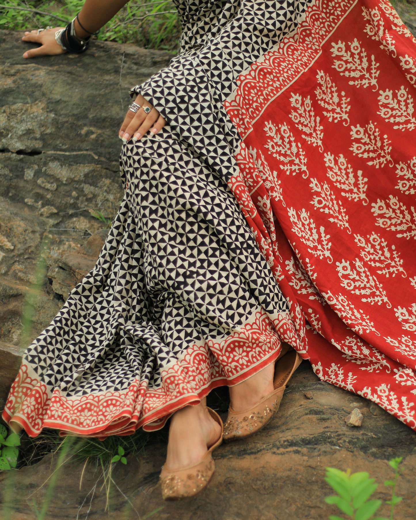 Sitara Cotton Mulmul Hand Block Print saree