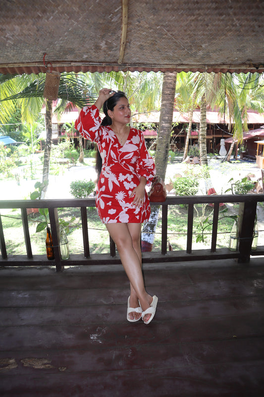 Red White Right Mini Dress