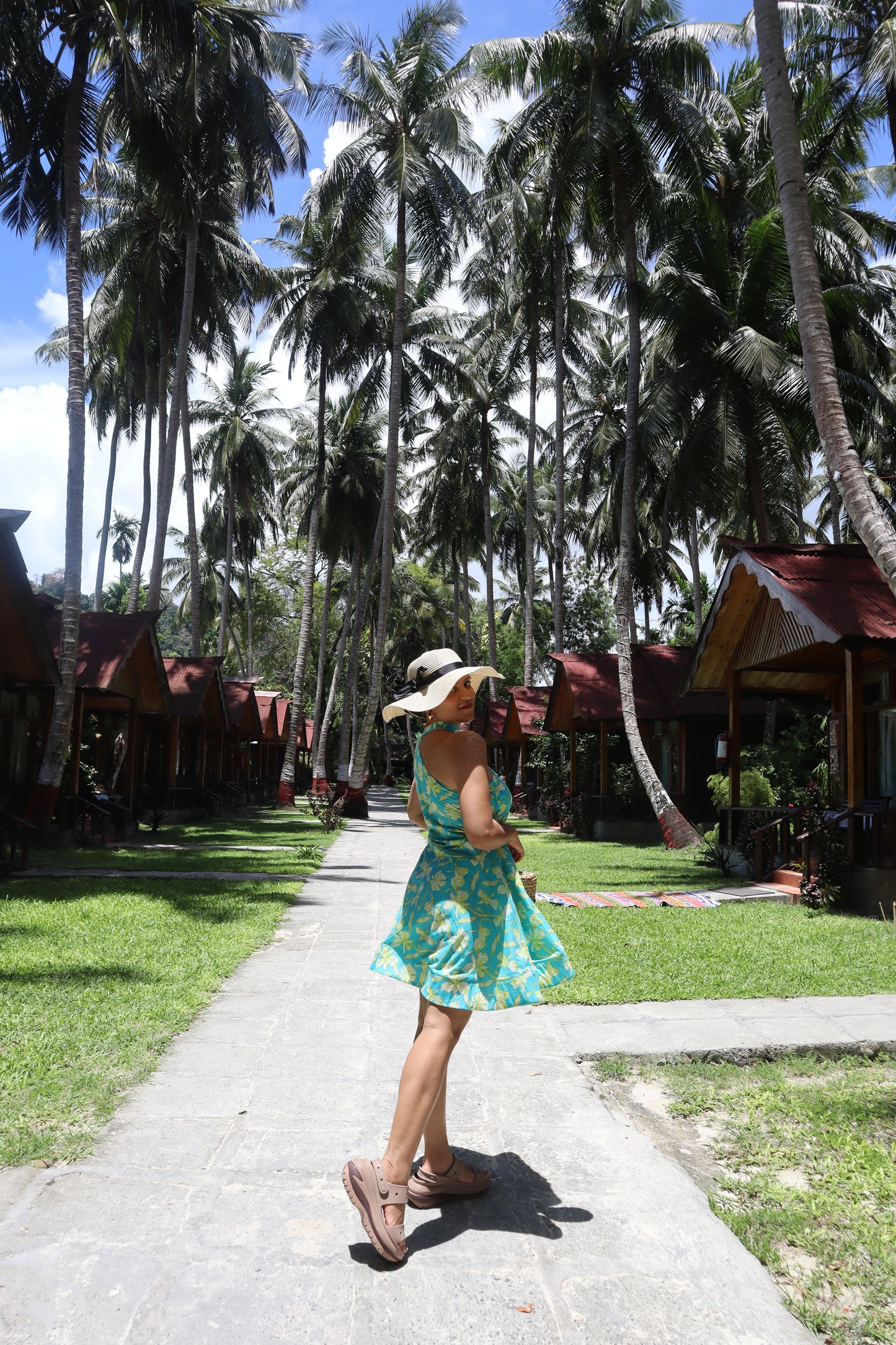 Beachy Barbie Halter One Shoulder dress