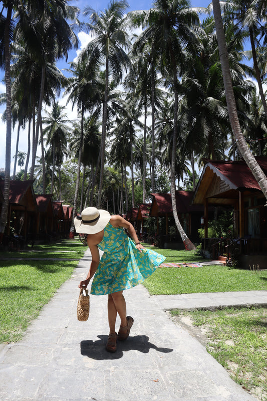 Beachy Barbie Halter One Shoulder dress